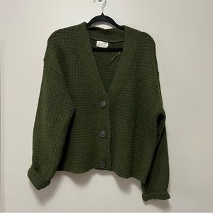 Green cardigan